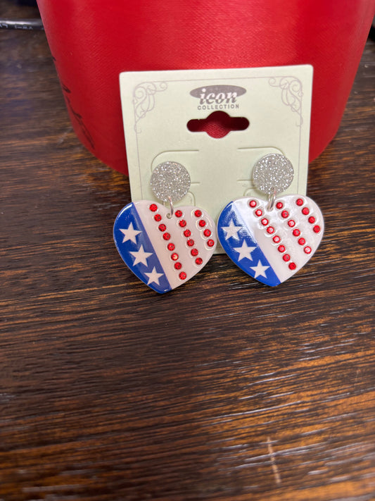 Heart for America earrings