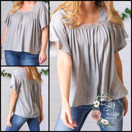 Too Good to be True Gray Tie Back Tunic